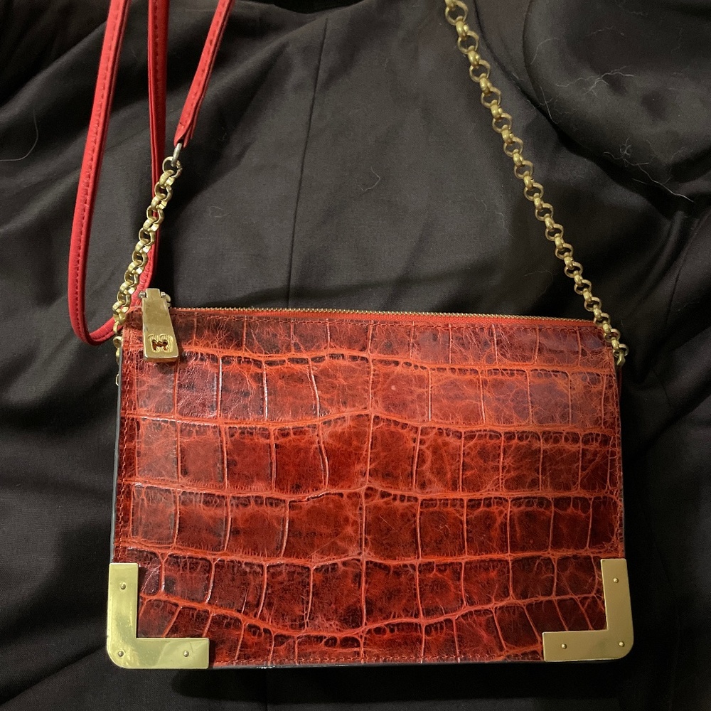 Eric Javits Rust Orange Crossbody Bag